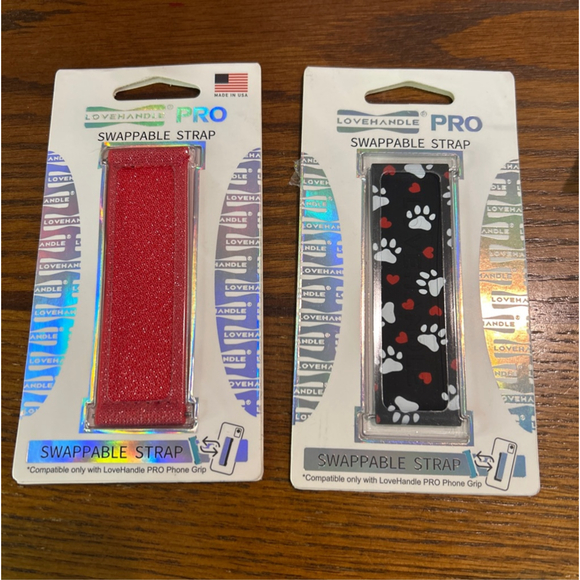 LoveHandle Accessories - Women's LoveHandle Red & Black Swappable Phone Straps One Size